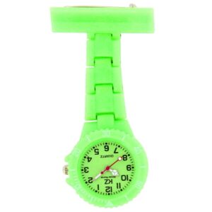Montre infirmière Plastique Vert broche 107