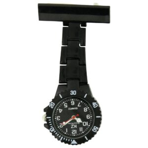 Montre infirmière Plastique Noir broche 120