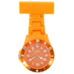 Montre infirmière Plastique Orange broche 130