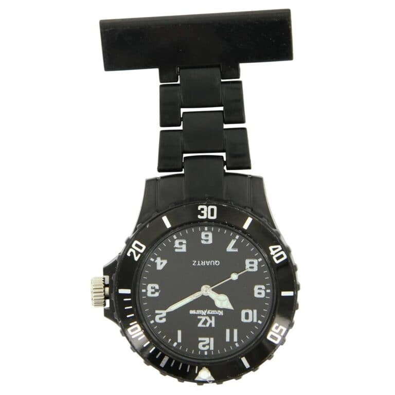 Montre infirmière Plastique Noir broche 133