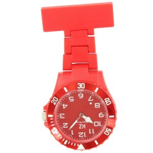 Montre infirmière Plastique Rouge broche 135