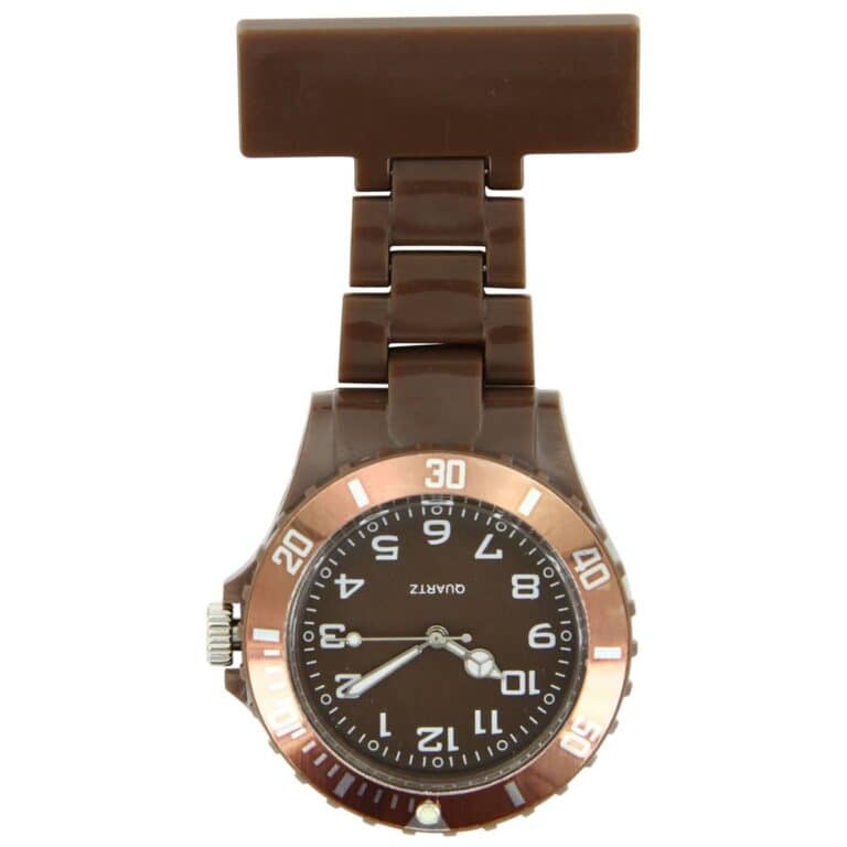 Montre infirmière Plastique Chocolat broche 137