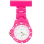 Montre infirmière Plastique Rose broche 138