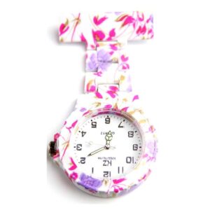 Belle Montre Infirmière Plastique Fleurs KZ 152