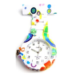 Montre Infirmière Originale Plastique Bulles Fleurs KZ 153