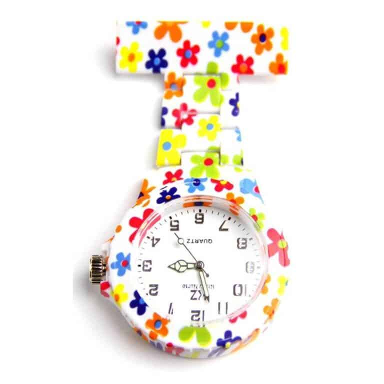 Montre pour Infirmière Plastique Fleurs KZ 162