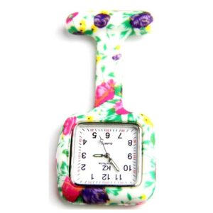 Jolie Montre Infirmière Silicone KRAZY Fleur 173