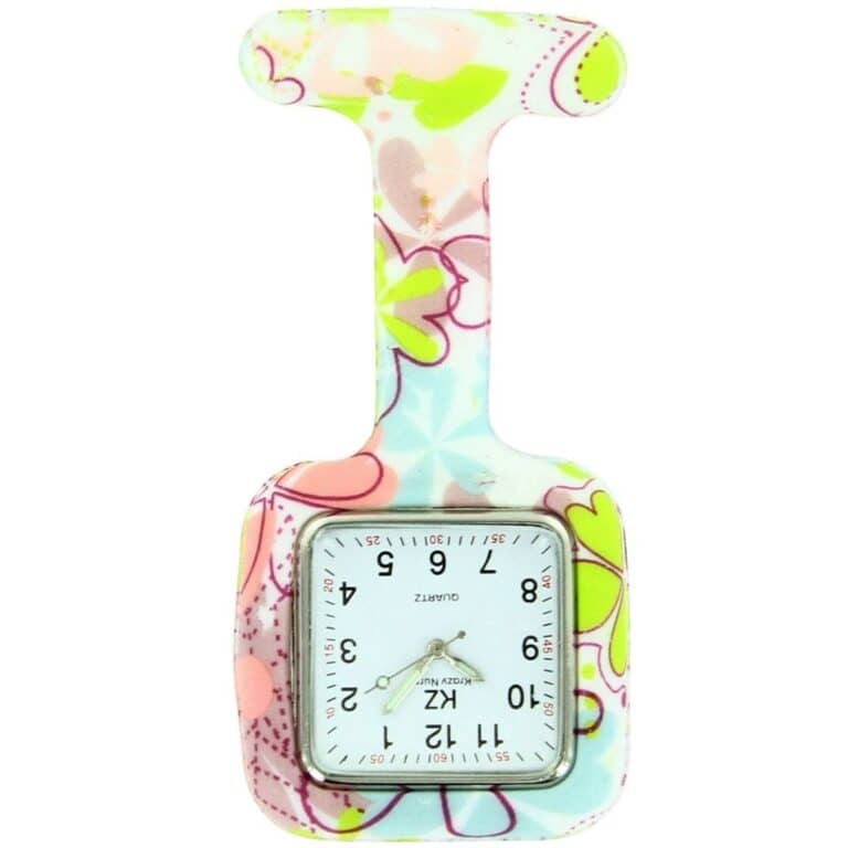 Montre Infirmière Silicone Fleurs Coeur KRAZY 195