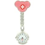 Montre Pour Infirmière Acier Inoxydable Rose Pince 22