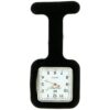Montre Infirmière Aide-Soignante en Silicone Noir Carré