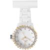 Montre Fun Infirmière Plastique Blanc Doré Strass KRAZY 33
