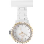 Montre Fun Infirmière Plastique Blanc Doré Strass KRAZY 33