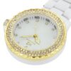 Montre Fun Infirmière Plastique Blanc Doré Strass KRAZY 33