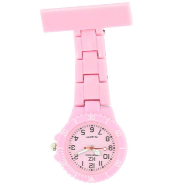 Montre infirmière Plastique Rose Bonbon broche 51