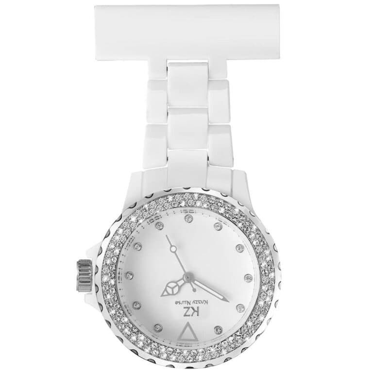Montre Infirmière Originale Plastique Blanc Strass KRAZY 59