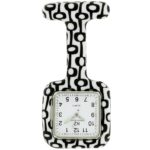 Montre Infirmière Silicone Noir Blanc
