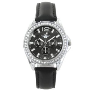 Montre Femme Noir Strass M. John
