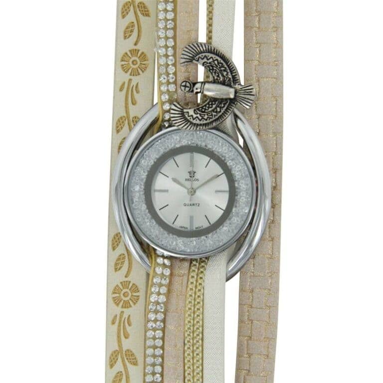 Montre de Femme Crème BELLOS avec strass
