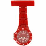Montre infirmière Plastique Rouge broche 104