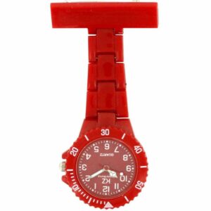 Montre infirmière Plastique Rouge broche 104