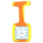 Montre Infirmière Silicone Jaune Orange CARRE 78