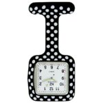 Belle Montre Infirmière Silicone Noir Pois KZ