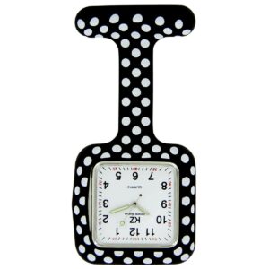 Belle Montre Infirmière Silicone Noir Pois KZ