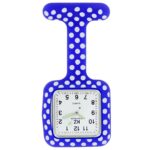 Jolie Montre Infirmière Silicone Bleu Pois KZ