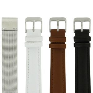 Lot de 4 bracelets acier milanais synthétique LOUISE PEARL