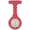 Montre Infirmière en Silicone Rouge Pois KZ