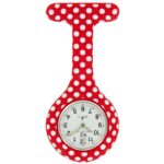 Montre Infirmière en Silicone Rouge Pois KZ