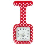 Montre Infirmière Fun Silicone Rouge Pois KZ