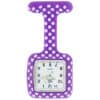Montre Infirmière Silicone Violet Pois KZ