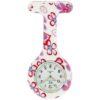 Montre Infirmière Sympa Blanc Fleurs KZ