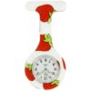 Une Montre Infirmière Silicone Blanc Fraises KZ