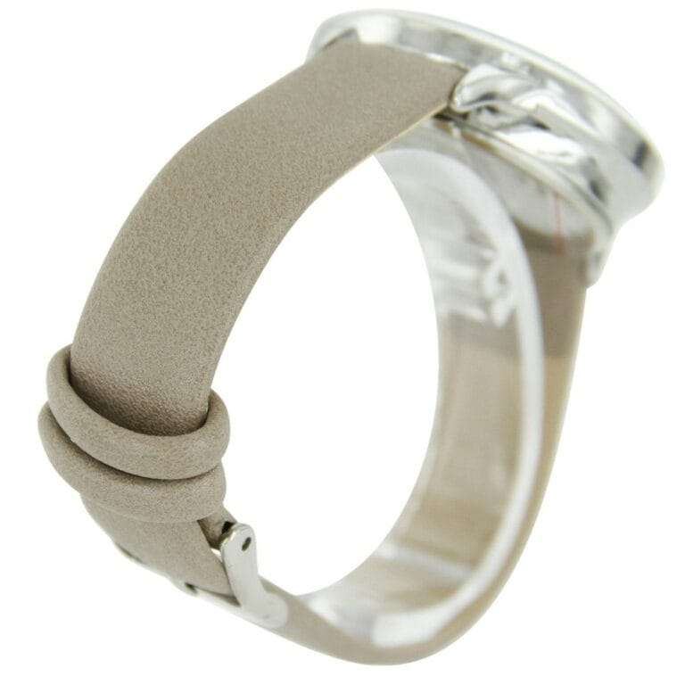 Montre Femme Taupe Relief Fleur Strass MICHAEL JOHN 741