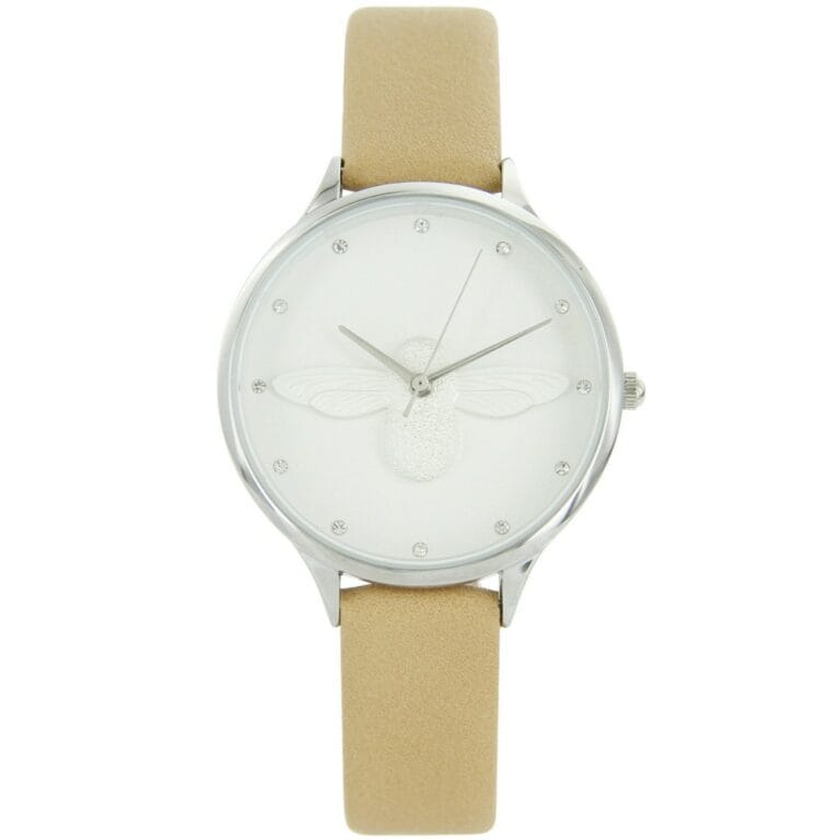 Montre Femme Caramel Relief Abeille Strass MICHAEL JOHN 632