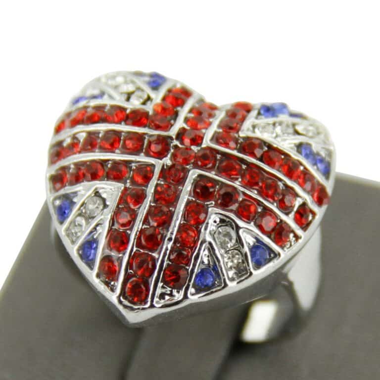 Bague Union Jack Argent Femme DAPHNEE