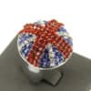 Belle Bague Union Jack Argent Femme DAPHNEE