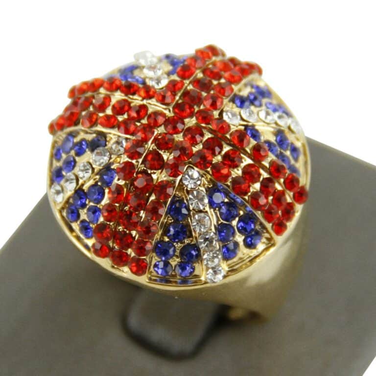 Bague Union Jack Dorée Femme DAPHNEE