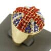 Bague Union Jack Dorée Femme DAPHNEE