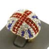 Bague Union Jack Dorée pour Femme DAPHNEE