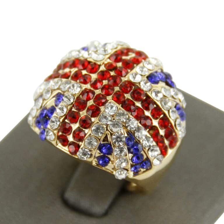 Bague Union Jack Dorée pour Femme DAPHNEE