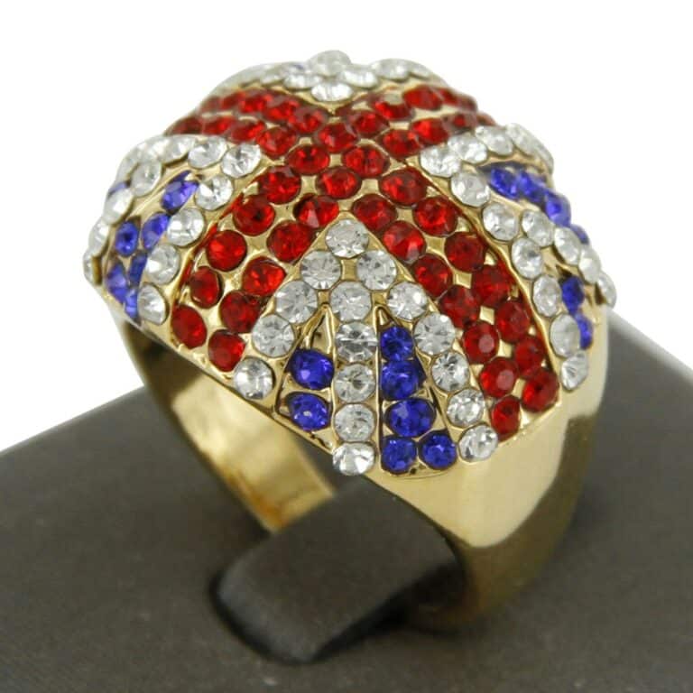Bague Union Jack Dorée pour Femme DAPHNEE