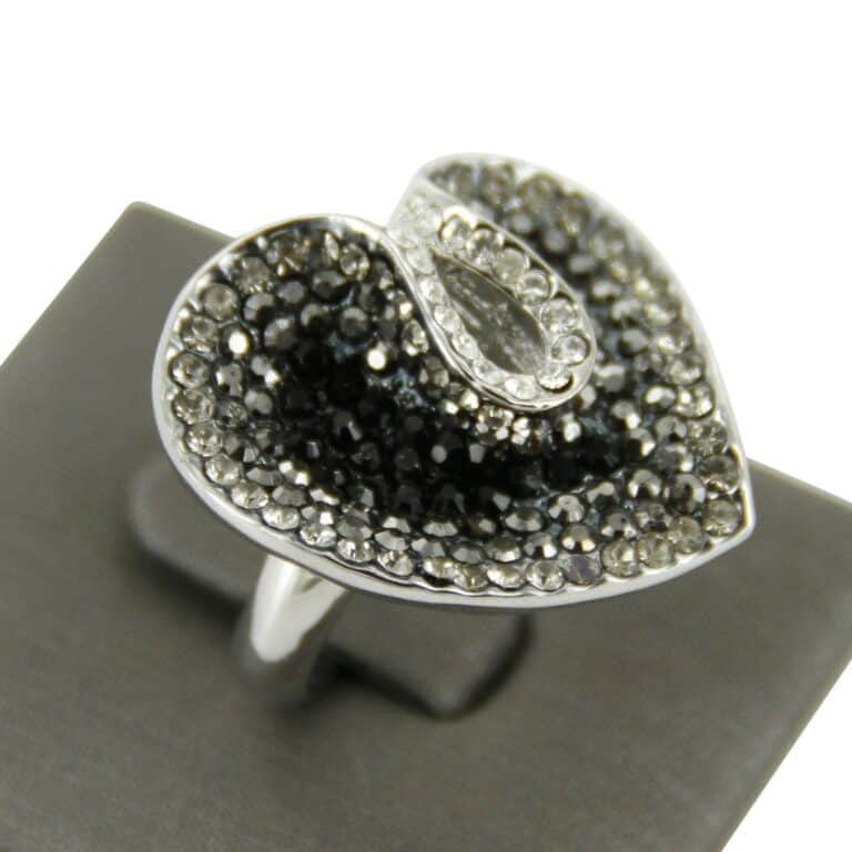 Bague Femme Feuille Strass DAPHNEE
