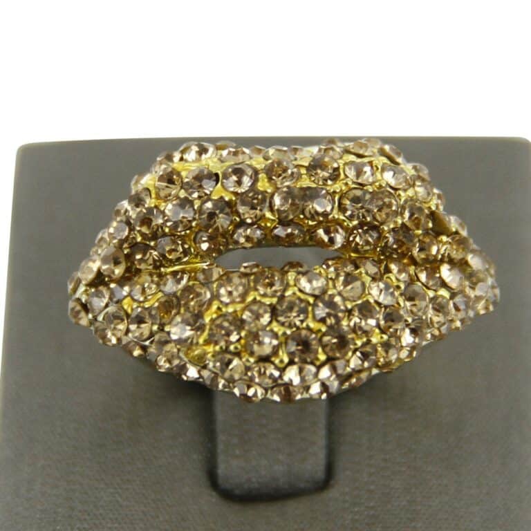 Bague Femme Lèvres Strass DAPHNEE