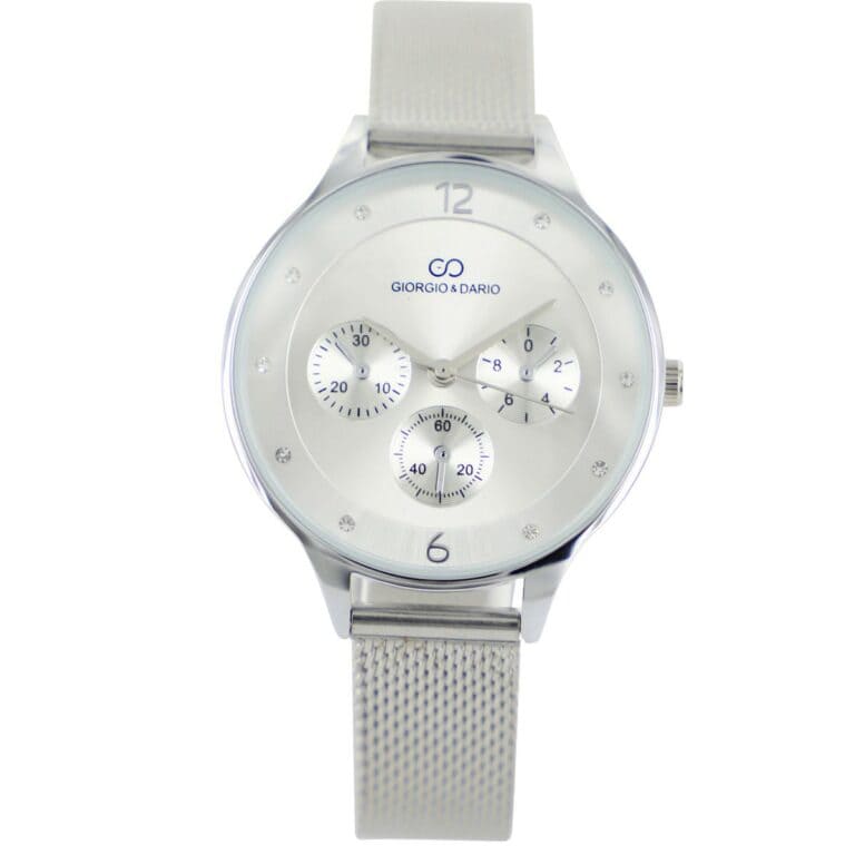 Coffret Montre pour Femme Milanais Argent GIORGIO