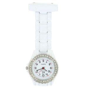 Jolie Montre Infirmière Métal Blanc KRAZY