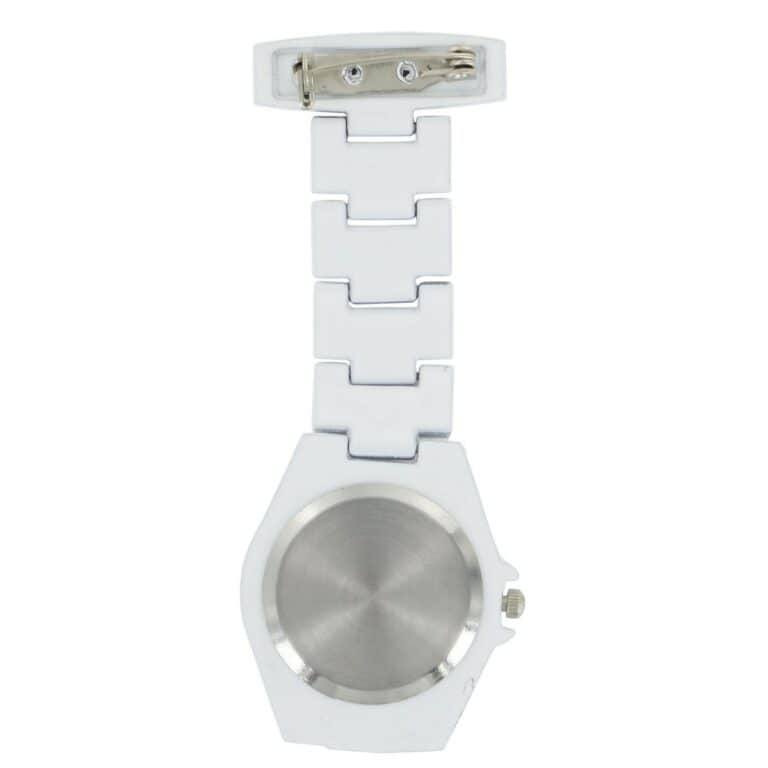 Jolie Montre Infirmière Métal Blanc KRAZY