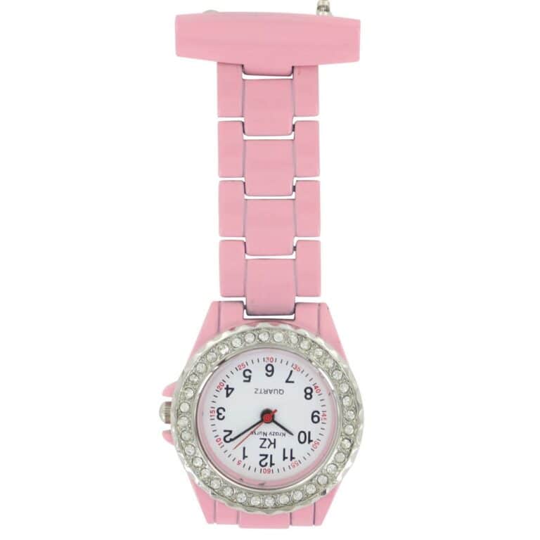 Montre Orgininale Infirmière Métal Rose KRAZY
